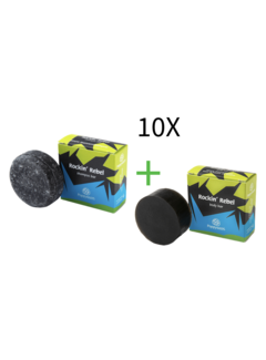 POPPYBARS Rockin' Rebel 60g - Shampoo + gratis Bodybar 10 STUKS