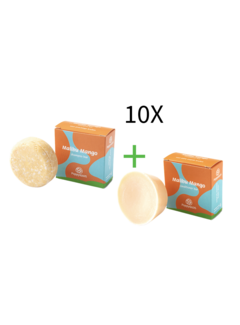 POPPYBARS Krullend Haar - Malibu Mango 60g - Shamppo + gratis Conditioner 10 STUKS