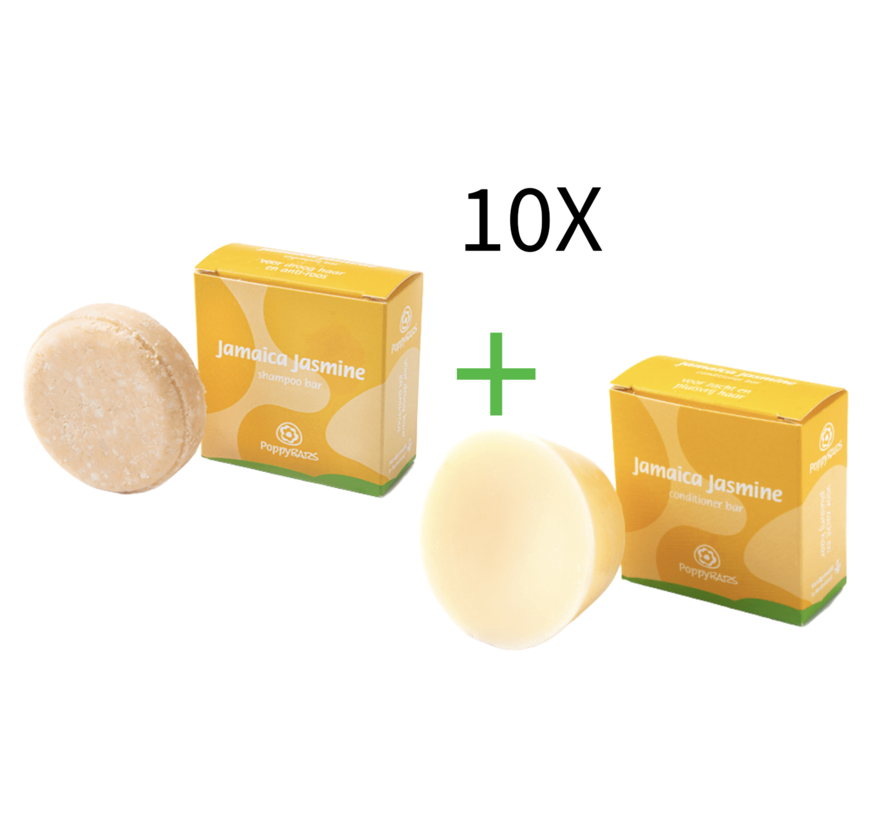 Anti Roos -Jamaica Jasmine 60gr  Shampoo + gratis Conditioner 10 STUKS