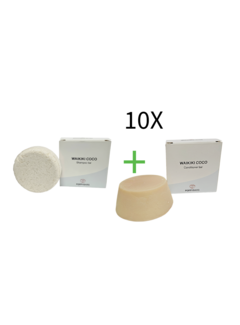 POPPYBARS Droge Hoofdhuid - Waikiki Coco 60gr  - Shampoo + gratis Conditioner 10 STUKS