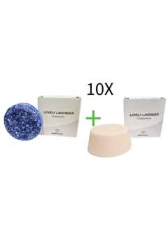 POPPYBARS Zilver - Lovely Lavender 60gr   Shampoo + gratis conditioner 10 STUKS