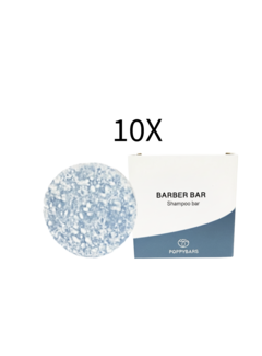 POPPYBARS Shampoo Barber Bar 60g - 10 STUKS