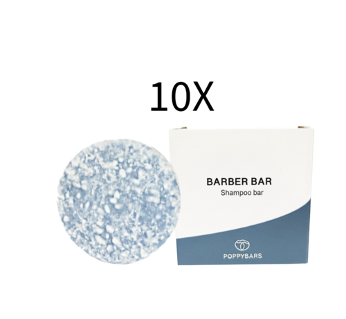 POPPYBARS Shampoo Barber Bar 60g - 10 STUKS