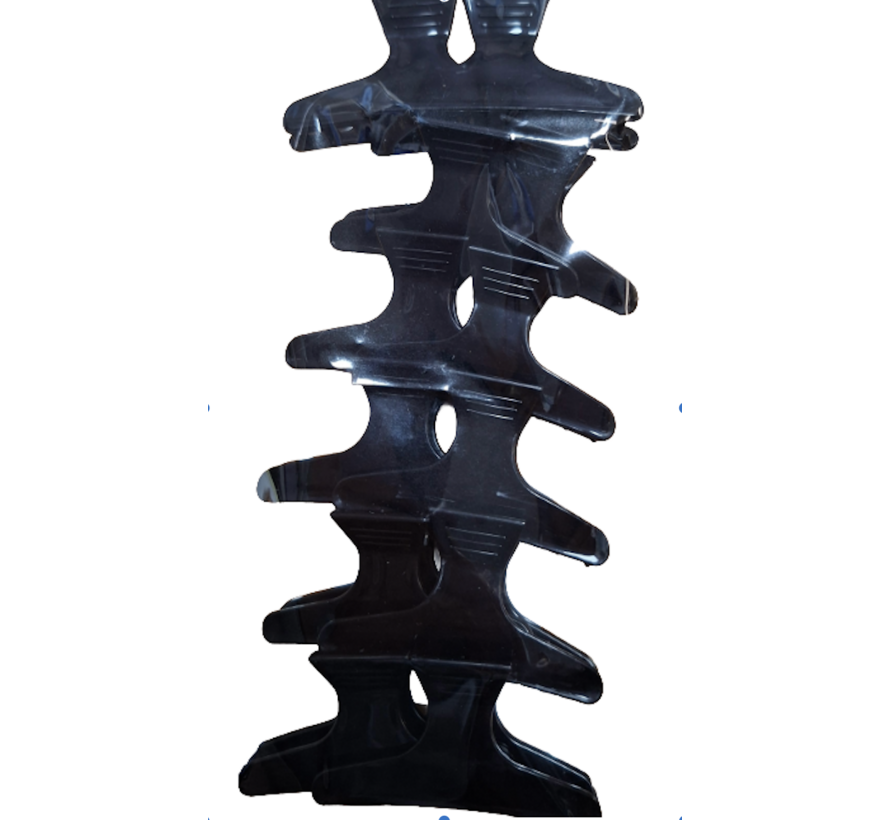 Croco Verdeelklemmen Smal  - Zwart 12 STUKS*