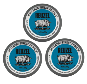 Reuzel Blue Extreme Hold Matte Pomade 95Gr. - 3 STUKS NEW!