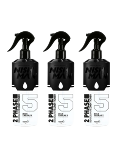 Nish Man 2 Phase Beard & Hair Conditioner MILK THERAPY 400ml - 3 STUKS