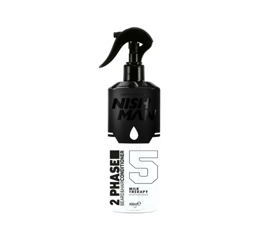2 Phase Beard & Hair Conditioner MILK THERAPY 400ml - 3 STUKS