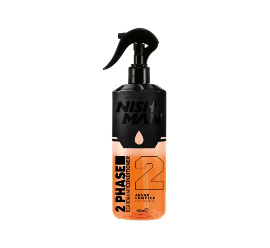2 Phase Beard & Hair Conditioner ARGAN 400ml - 12 STUKS