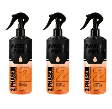 Nish Man 2 Phase Beard & Hair Conditioner ARGAN 400ml - 3 STUKS