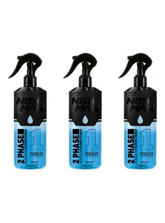 Nish Man 2 Phase Beard & Hair Conditioner KERATIN COMPLEX 400ml - 3 STUKS