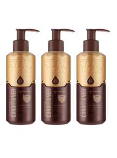 Nish Man Baard & Snorren Conditioner met Panthenol 200 ml - 3 STUKS