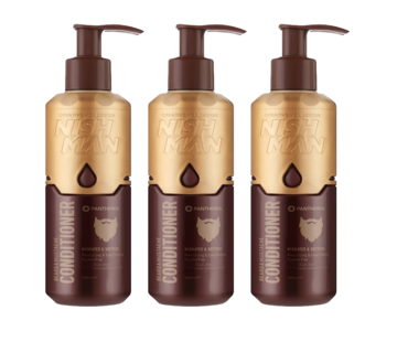 Nish Man Baard & Snorren Conditioner met Panthenol 200 ml - 3 STUKS