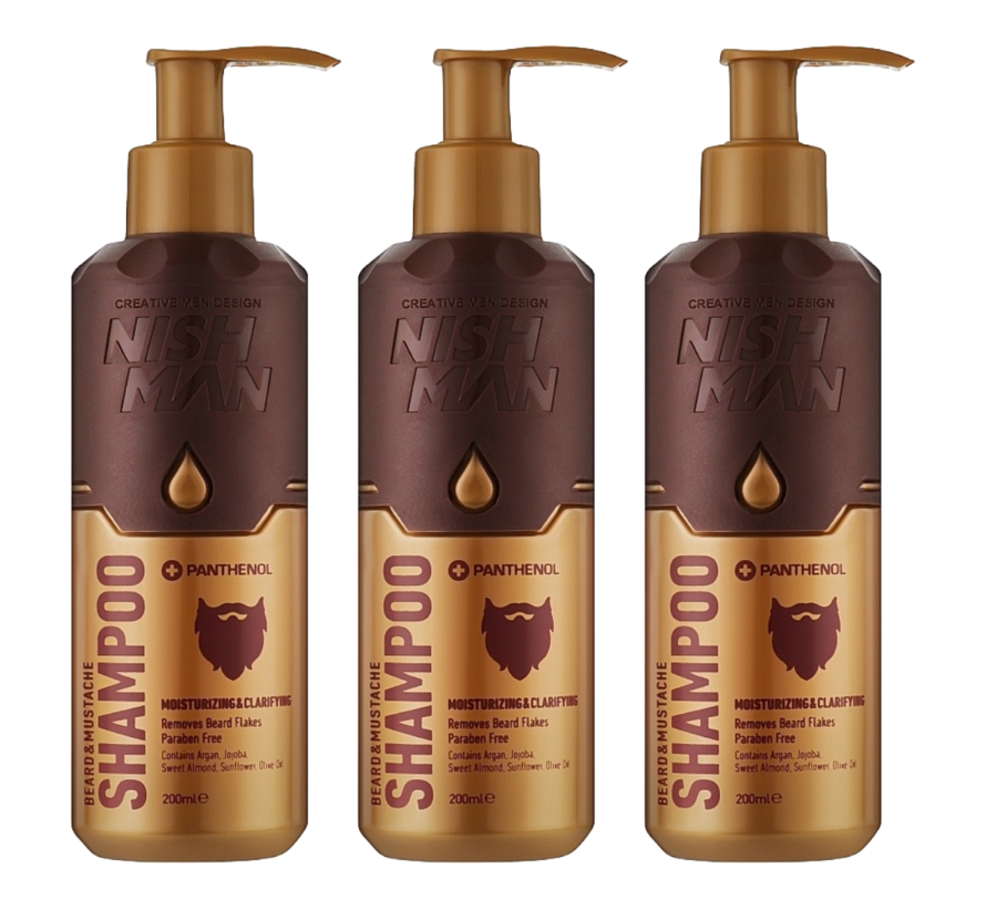 Baard & Snorren Shampoo met Panthenol 200ml - 3 STUKS