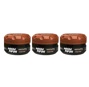Nish Man M7 Matte Hair Styling Defining Paste Flexible Fixing 100 ml - 3 STUKS