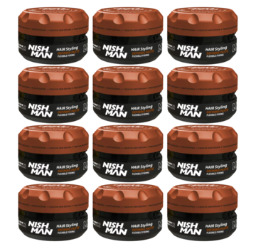Nish Man M7 Matte Hair Styling Defining Paste Flexible Fixing 100 ml - 12 STUKS