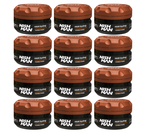 Nish Man M7 Matte Hair Styling Defining Paste Flexible Fixing 100 ml - 3 STUKS