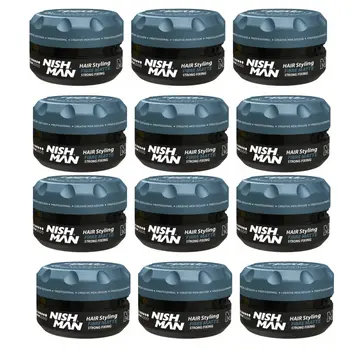 Nish Man M9 Hair Styling Fibre Matte Strong Fixing 100 ml - 12 STUKS