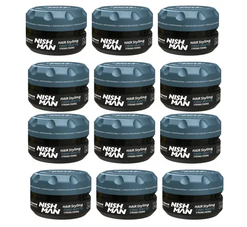 Nish Man M9 Hair Styling Fibre Matte Strong Fixing 100 ml - 12 STUKS