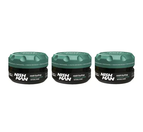 Nish Man M8 Matte Hair Styling Forming Creme Natural Shine 100 ml - 3 STUKS