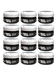 Nish Man Fibre Cream Pomade F1 - 100ml - 12 STUKS