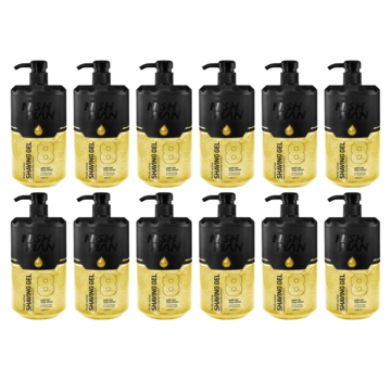 Nish Man Shaving Gel 8 Gold One 1000ml   - 12 STUKS