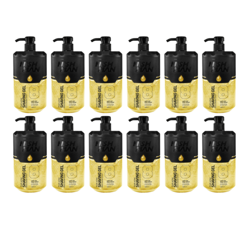 Nish Man Shaving Gel 8 Gold One 1000ml - 12 STUKS