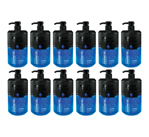 Nish Man Shaving Gel 2 Energizing 1000ml - 12 STUKS