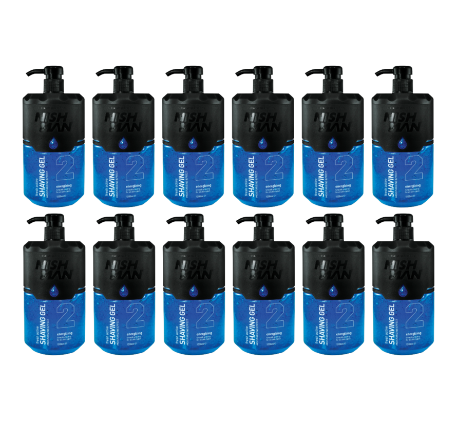 Shaving Gel 2 Energizing 1000ml - 12 STUKS