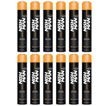 Nish Man Hair Spray 05 Ultra Strong Hold - 400 ml - 12 STUKS