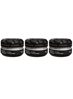 Nish Man Styling Wax Dark Black C3 - 100ml - 3 STUKS