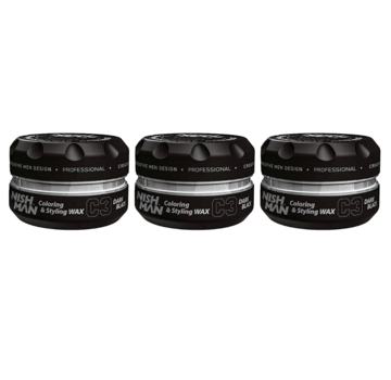 Nish Man Styling Wax Dark Black C3 - 100ml - 3 STUKS