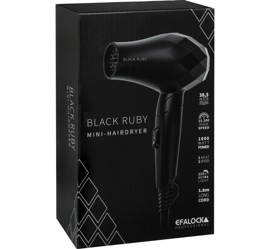 Black Ruby Mini Hair Dryer