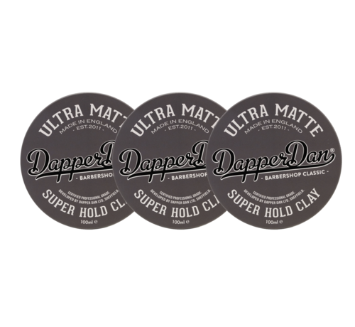 Dapper Dan Ultra Matte Super Hold Clay 100ml  - 3 STUKS