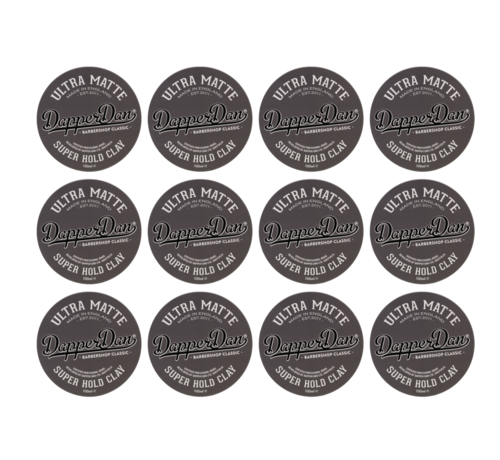 Dapper Dan Ultra Matte Super Hold Clay 100ml - 12 STUKS
