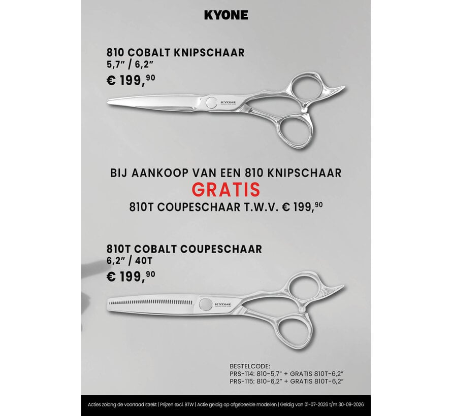 Promo! 810 knipschaar + gratis 810T coupeschaar