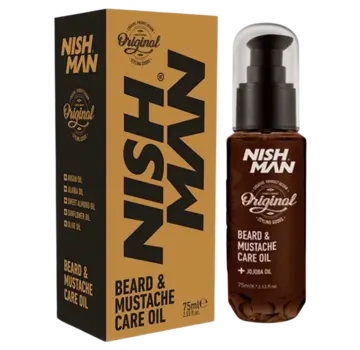 Nish Man Beard and Moustache Care Oil 75ml