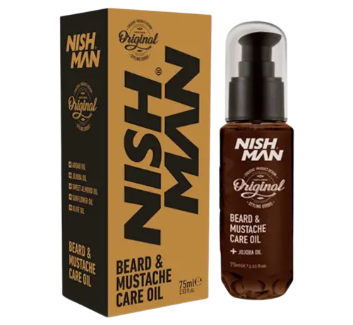 Nish Man Beard and Moustache Care Oil 75ml