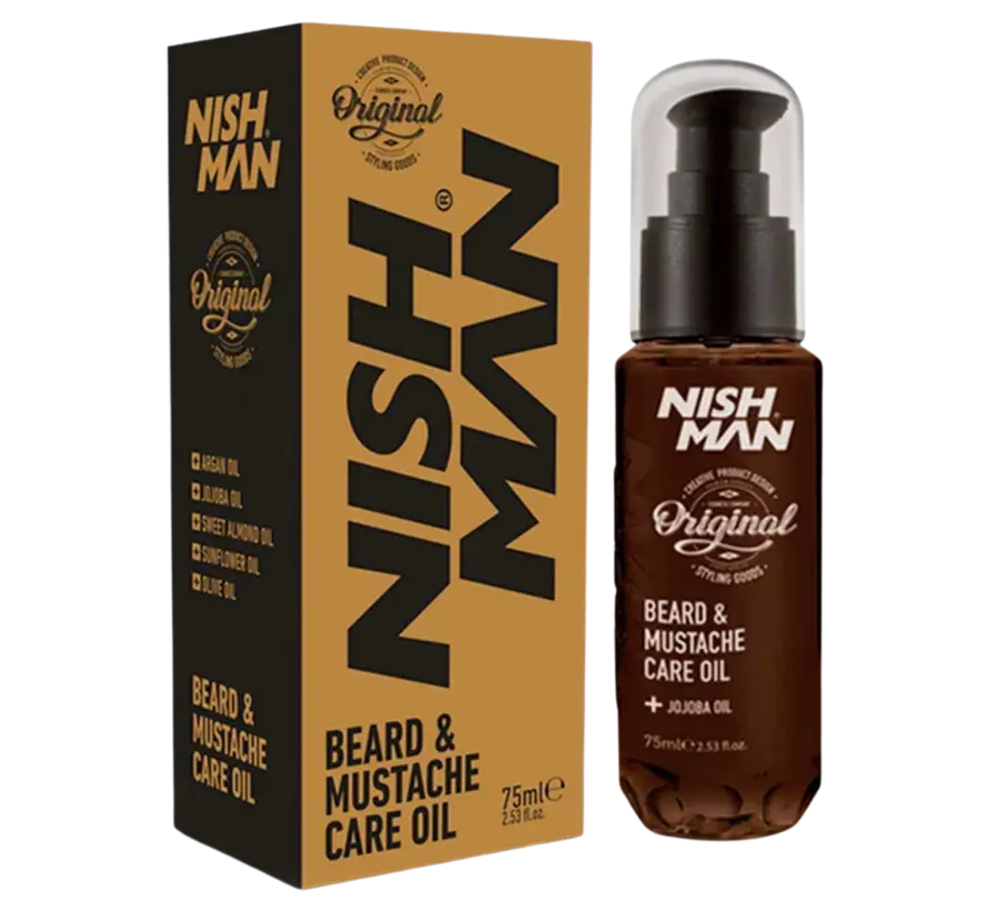 Beard and Moustache Care Oil75ml - 12 STUKS