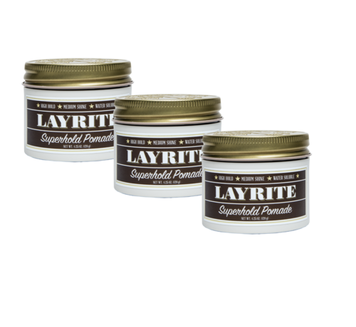 Layrite Super Hold Pomade 120g - 3 Pack