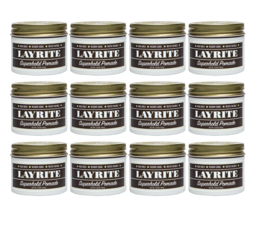 Layrite Super Hold Pomade 120g - 12 Pack