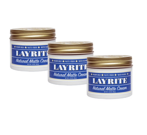 Layrite Natural Matte Cream 120g - 3 Pack