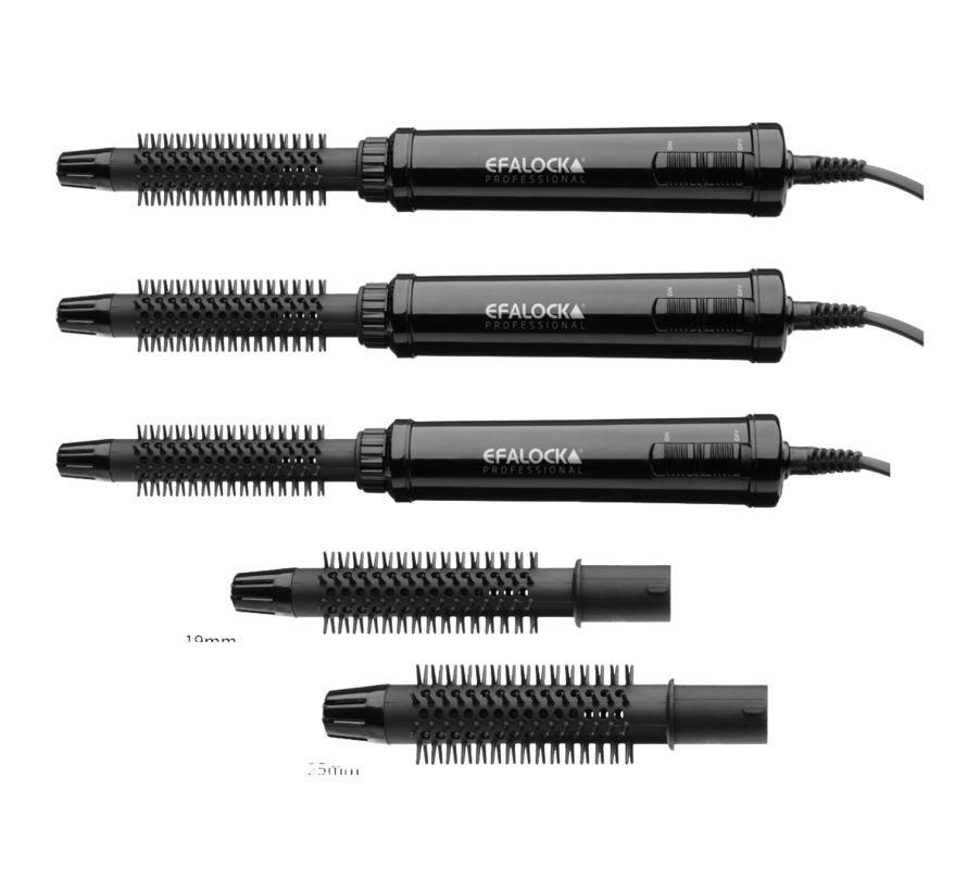 3STYLE hot air brush krulborstel - 3 STUKS