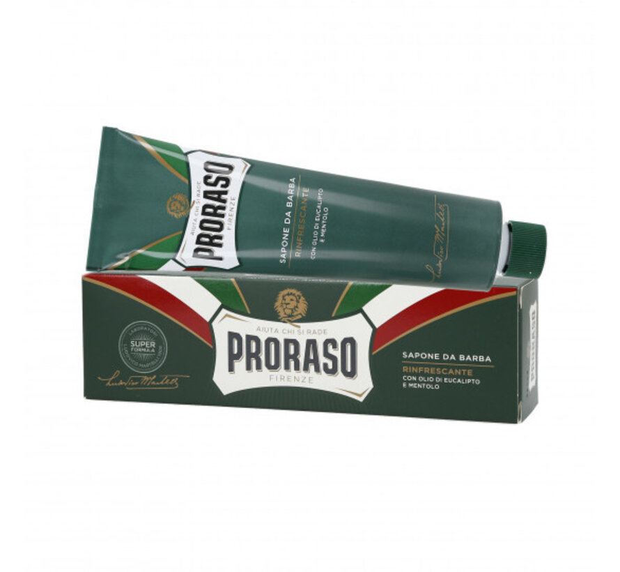 Tube Shaving Cream Green Refreshing 150ml - 3 STUKS