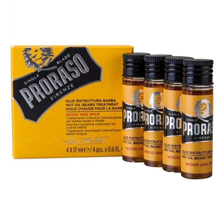 Hot Oil Beard Treatment 4x17ml - 3 STUKS