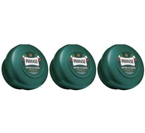 Proraso Shaving Soap Bowl Refreshing 150ml - 3 STUKS