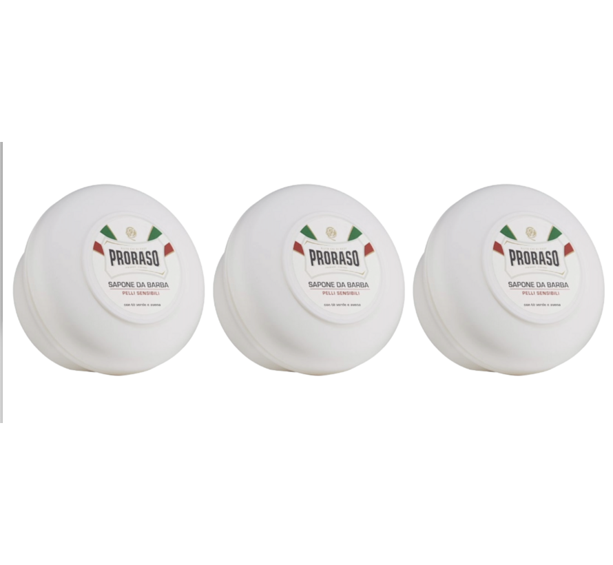 Shaving Soap Bowl Anti-Irritatie 150ml - 3 STUKS