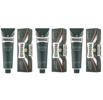 Proraso Tube Shaving Cream Green Refreshing 150ml - 3 STUKS