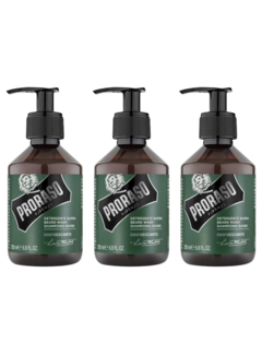 Proraso Beard Wash Refreshing 200ml - 3 STUKS