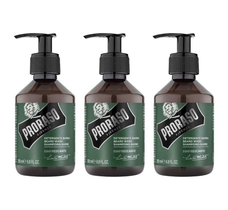 Beard Wash Refreshing 200ml - 3 STUKS