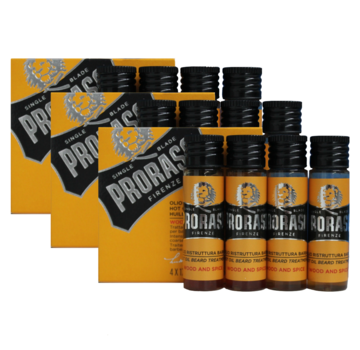 Proraso Hot Oil Beard Treatment 4x17ml - 3 STUKS